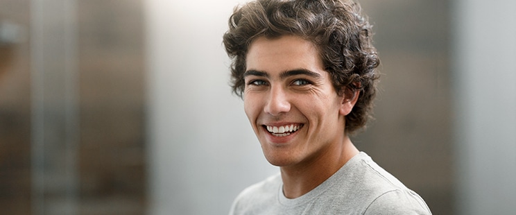 young man smiling